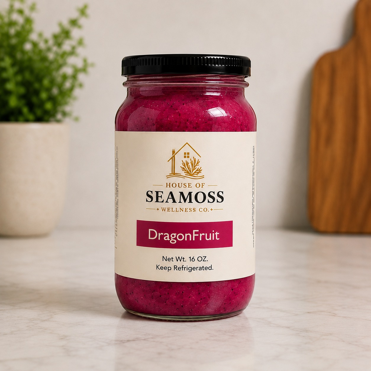 Dragon Fruit Sea Moss Gel – 16 oz