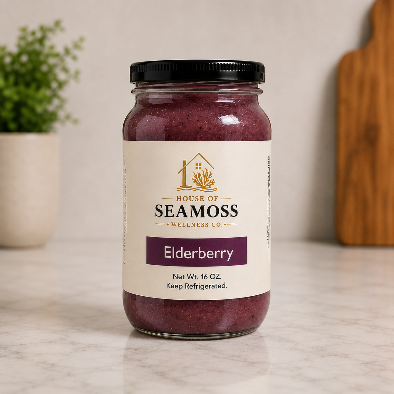 Elderberry Sea Moss Gel – 16 oz
